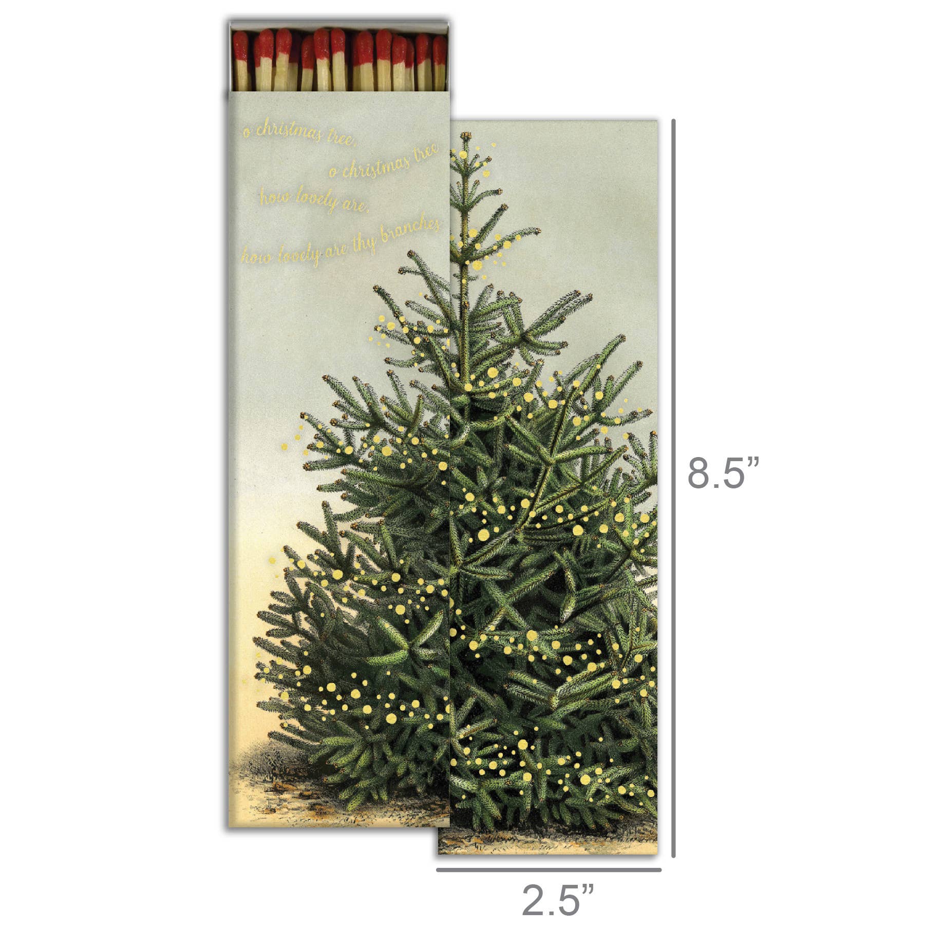 HomArt - Vente Allumettes - Boîte d'allumettes « Oh, Christmas Tree » vert avec dorure1