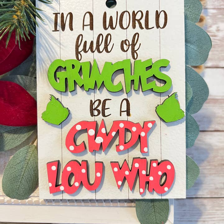 Christmas fun ornament hand painted wood for wholesale by Seasideblooms