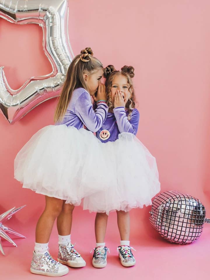 Ellie and Mila - Venta al por mayor Falda tutú - Niños - Vestido tutú con cara sonriente y brillo5