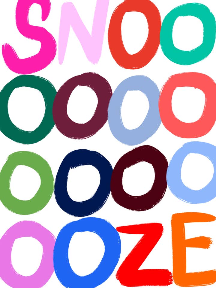 Snoooze | Kleurrijke Slaapkamer Kunstprint voor wholesale door Peak Prints