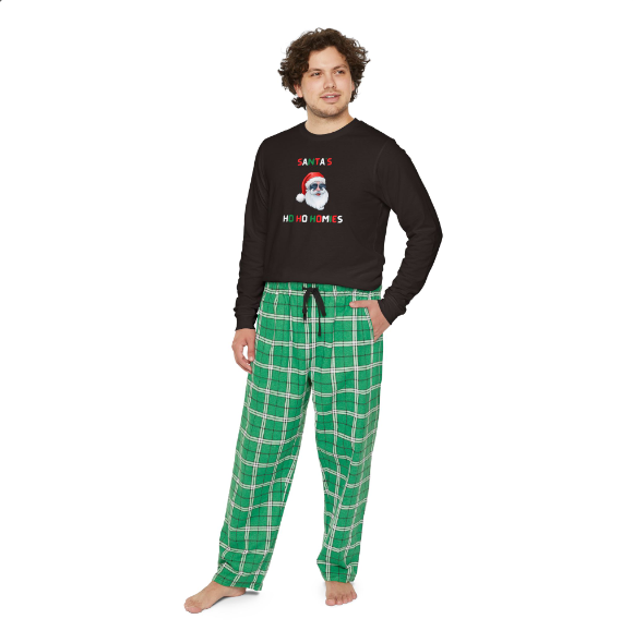 Differently Gifted - Wholesale Sleepwear Set - Unisex - Ho Ho Homies Classic Santa Matching Christmas Pajama Set4