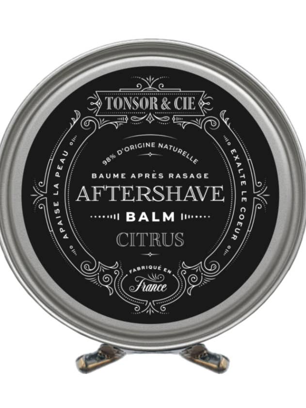 Tonsor & Cie - Balsamo Dopobarba Agrumi 50 ml - Idrata, Lenisce e Ripara la Pelle - Burro di Karité, Olio di Cocco & Aloe Vera - Texture Fondente - Formulato e Prodotto in Francia per la vendita all'ingrosso da parte di Tonsor & Cie.
