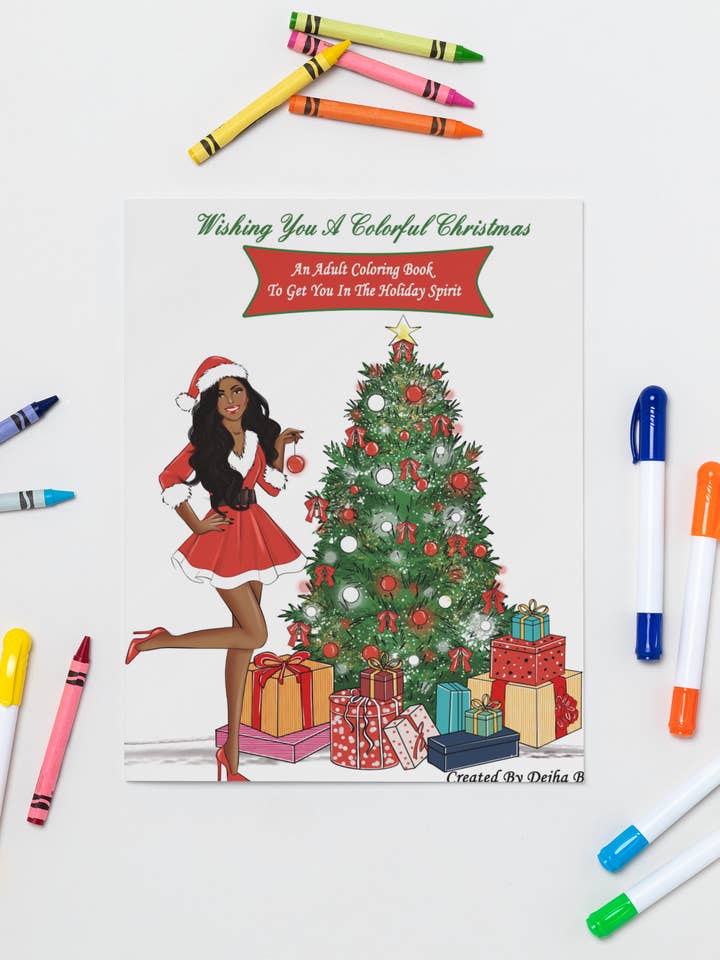 Wishing you a Colorful Christmas for wholesale by Dejha B Coloring LLC