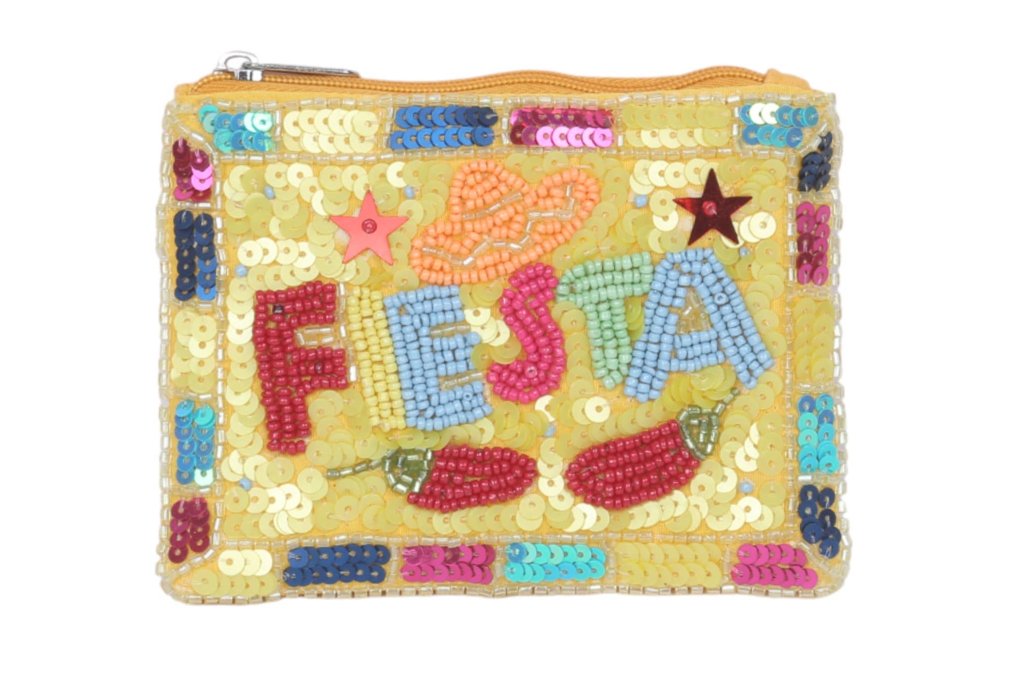Nima Accessories Inc - Wholesale Coin Purse - Women's - Fiesta Red Chiles Themed Beaded Coin Purse