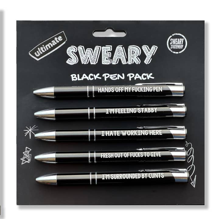 Disrupted Industries - Wholesale Pen - The Ultimate Sweary Pen Pack Black3