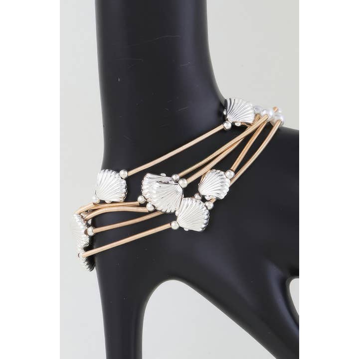 CC Wholesale Clothing – Großhandel Armband mit Charms/Anhängern – Mehrfaches Muschelschalen-Spiralarmband