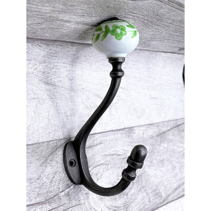 Alza – wholesale Wall hook – Unique Coat Hook With Acorn Patterned Ceramic Top 1