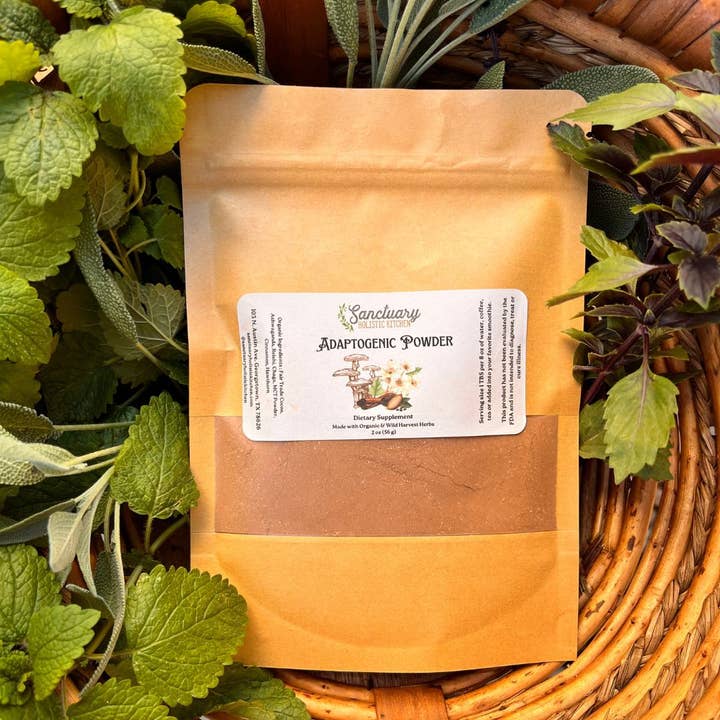 Poudre adaptogène pour la vente par Sanctuary Holistic Kitchen