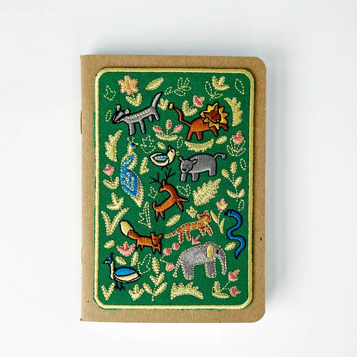 Rikrack - Wholesale Notebook - Wildlife Embroidery Pocket Notebook