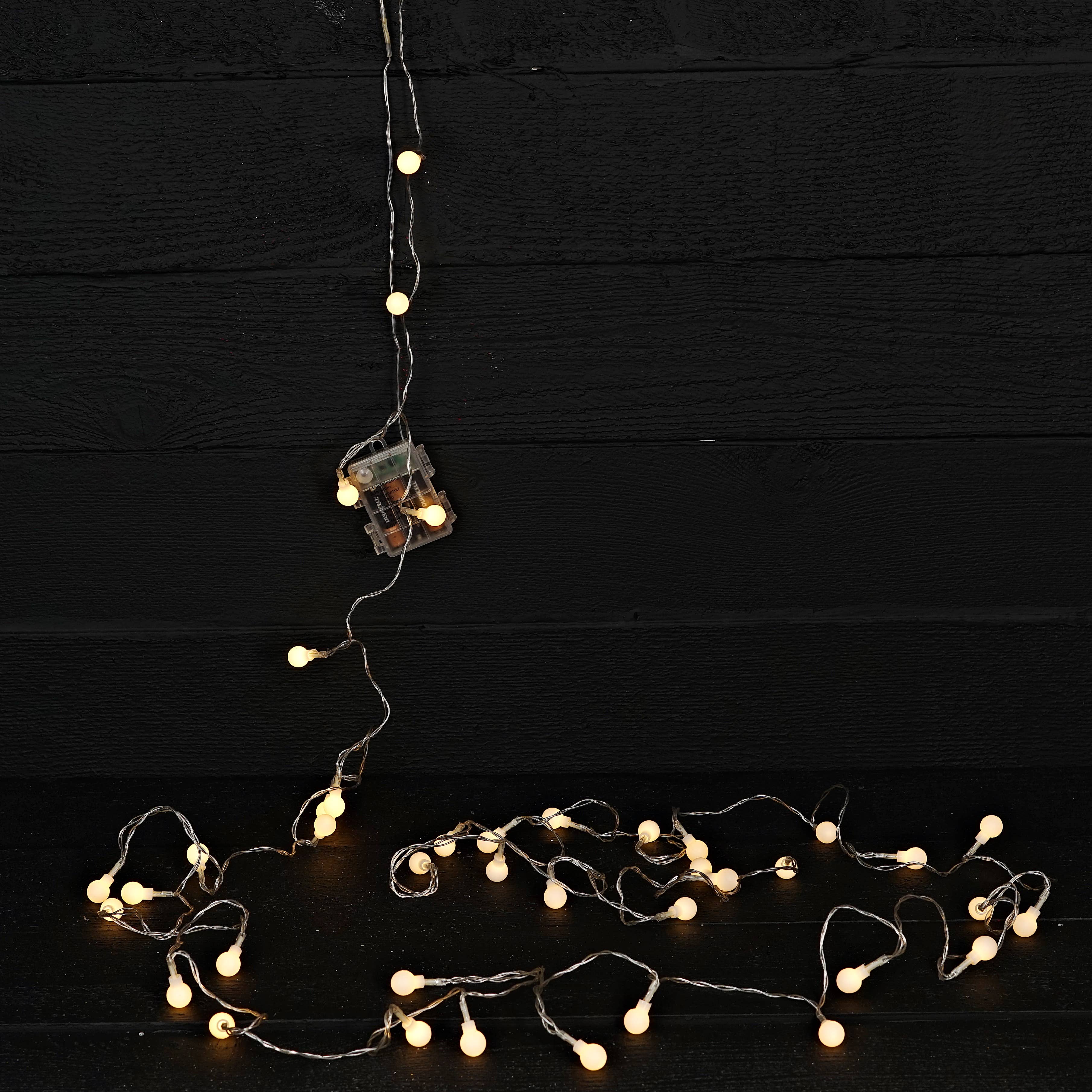Holiday Depot Inc. - Wholesale String Lights - M11167- LED White Ball Berry String x40lts remote-Warn white3
