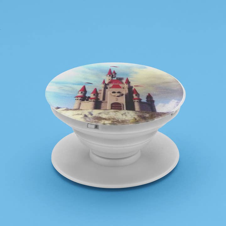 Classy Grips - Wholesale Phone Grip - CG-046 - Classy Grip Fairytale Castle on White Phone Pop Gri