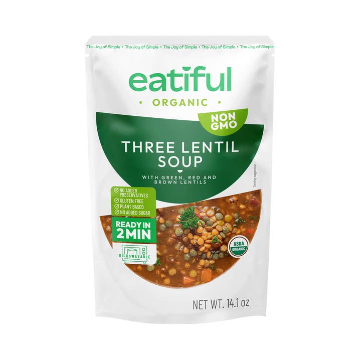 Eatiful Organic Three Lentil Soup for wholesale by Point One International