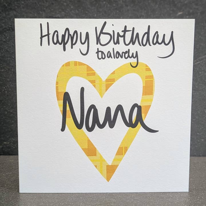 Nana Birthday Card - Scottish Tartan Heart for wholesale by F and B Cards