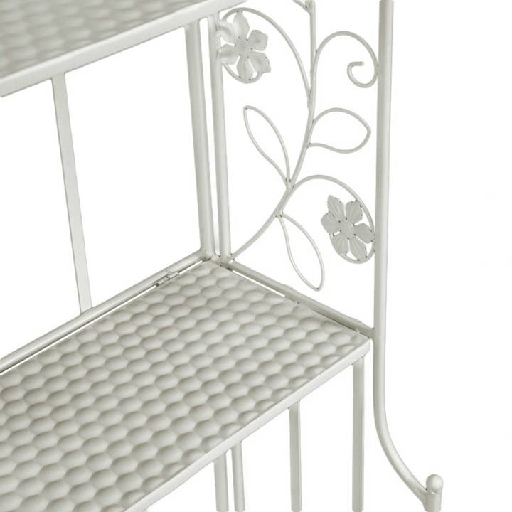 Milena Metal Shelf 4 Tiers White CM59x29h158 for wholesale on Faire
