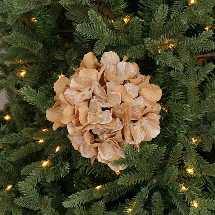 Impressive Enterprises, Inc. - Wholesale Artificial Flowers - 32007-11inLx5inD Hydrangea Head-TEASTAIN3