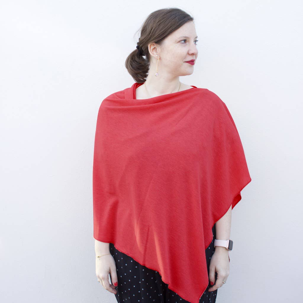 Dana Herbert - Vente Poncho – femme - Poncho en tricot désert5