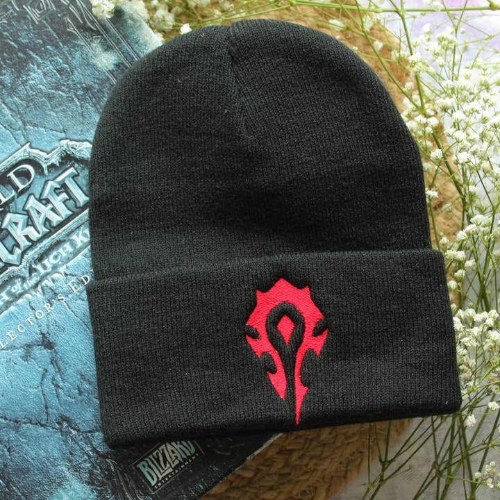 World of Warcraft Horde Mütze | Bestickt | Strickmütze | Einheitsgröße für den Großhandel von Mamukeeto