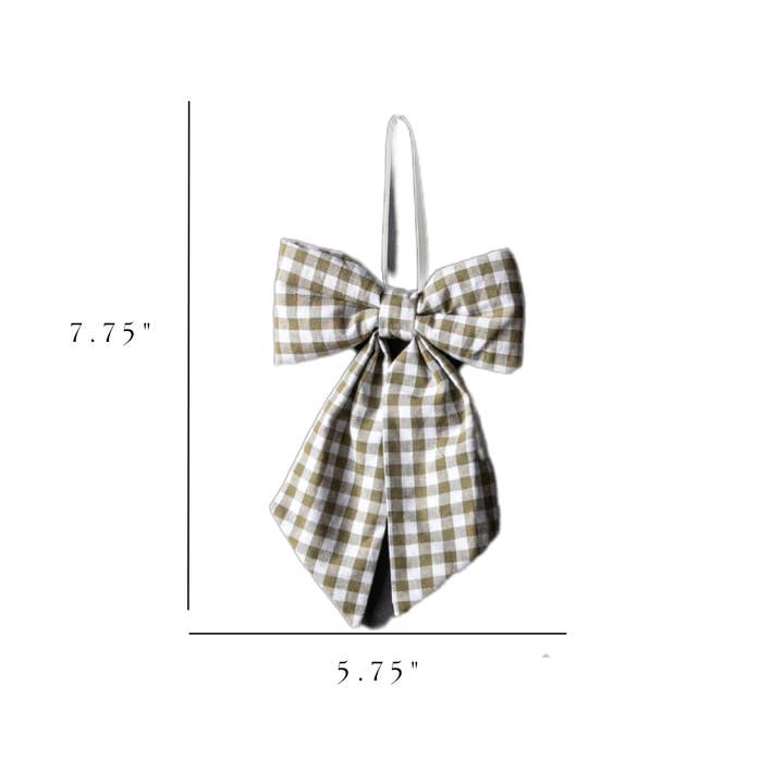 Luxe B Co - Wholesale Bow - Gift Wrapping - Bow Gingham Green Fabric3