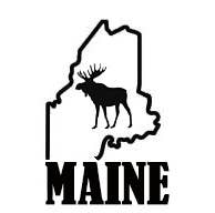 Abnormal Creations - Wholesale Coasters - "Maine", Moose 4x4 ceramic tile coaster with cork back