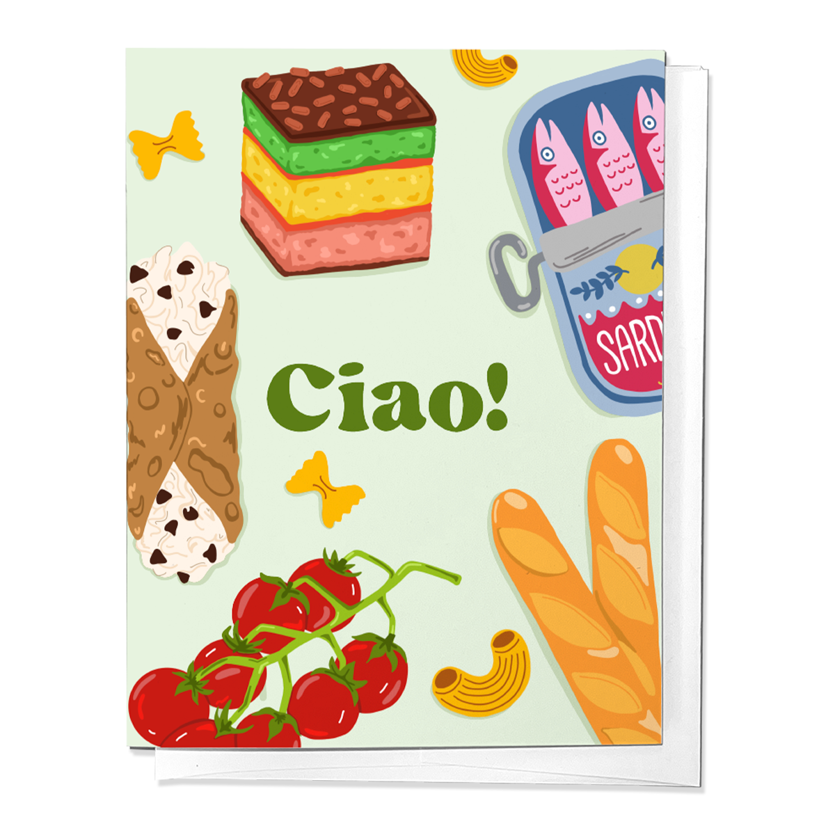 Parcel Island – Großhandel Grußkarten für den Alltag – Ciao! Italienische Speisen und Desserts Allgemeine Grußkarte0