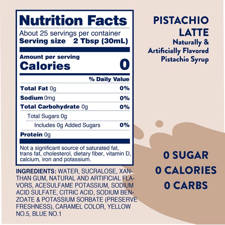 Jordan's Skinny Mixes - Wholesale Flavored Syrup - Sugar Free Pistachio Syrup