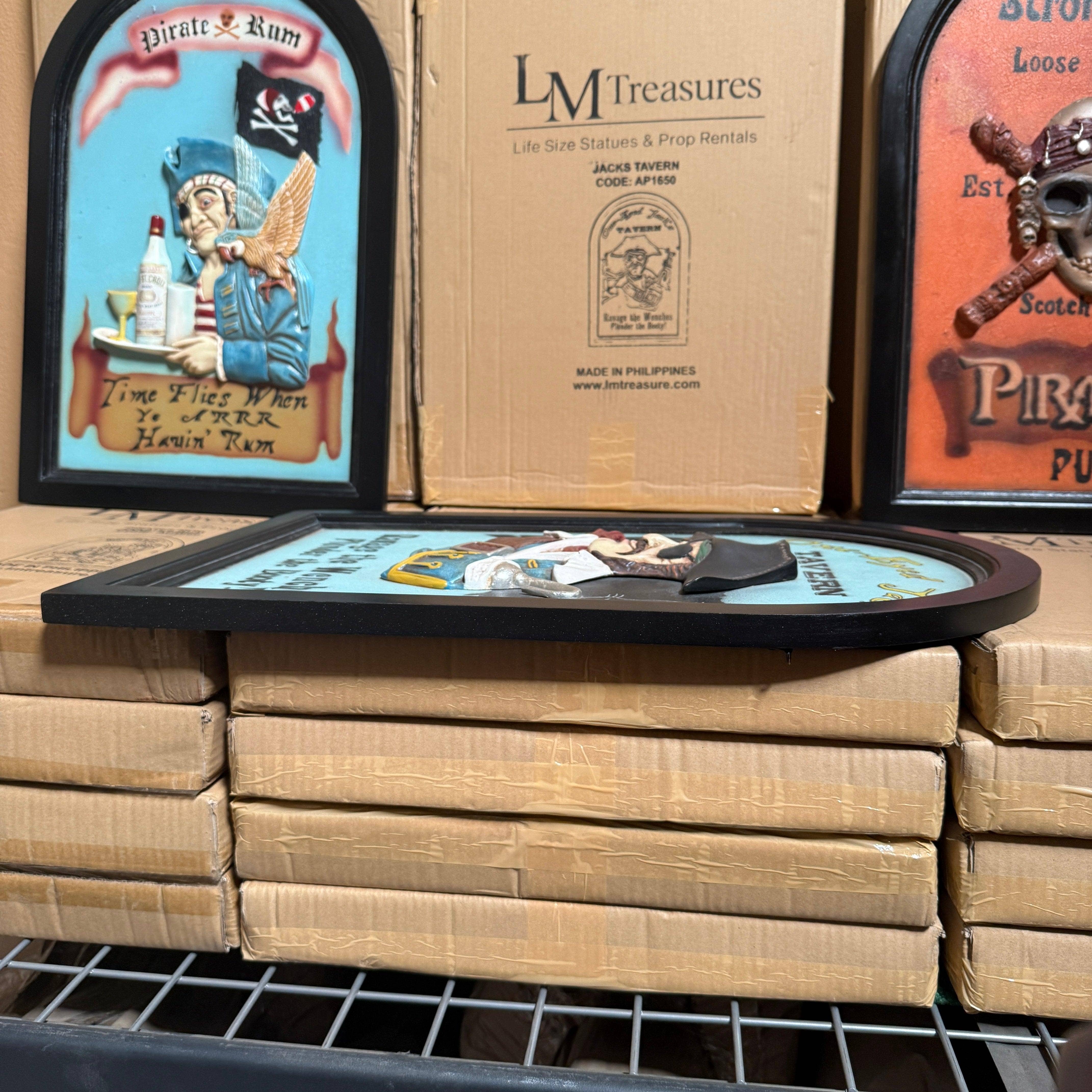 LM Treasures - Wholesale Sign - Pirate Wall Decor Jack's Tavern Sign Statue5