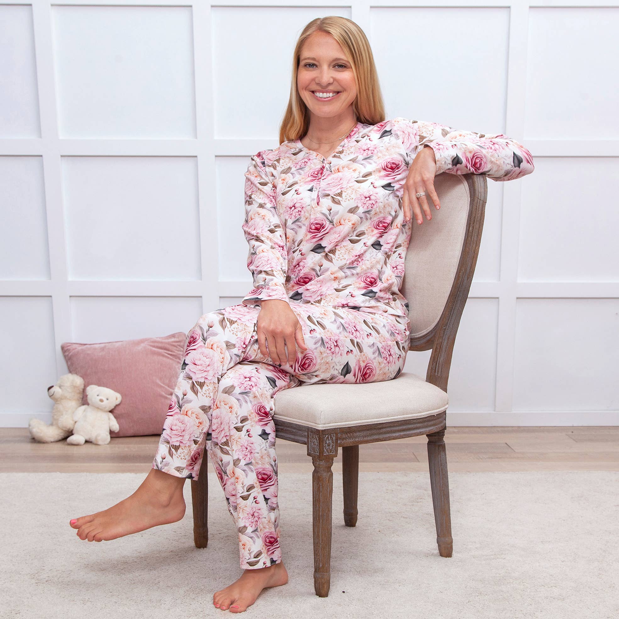 Tesa Babe - Wholesale Sleepwear Set - Women's - Garden Floral Matching Family Pajamas – Soft Bamboo - Gift3