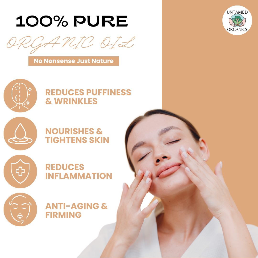 Untamed Organics – Óleo para banho/corpo por atacado – Óleo Elixir Orgânico da Juventude | Frasco de Vidro de 10 mL1