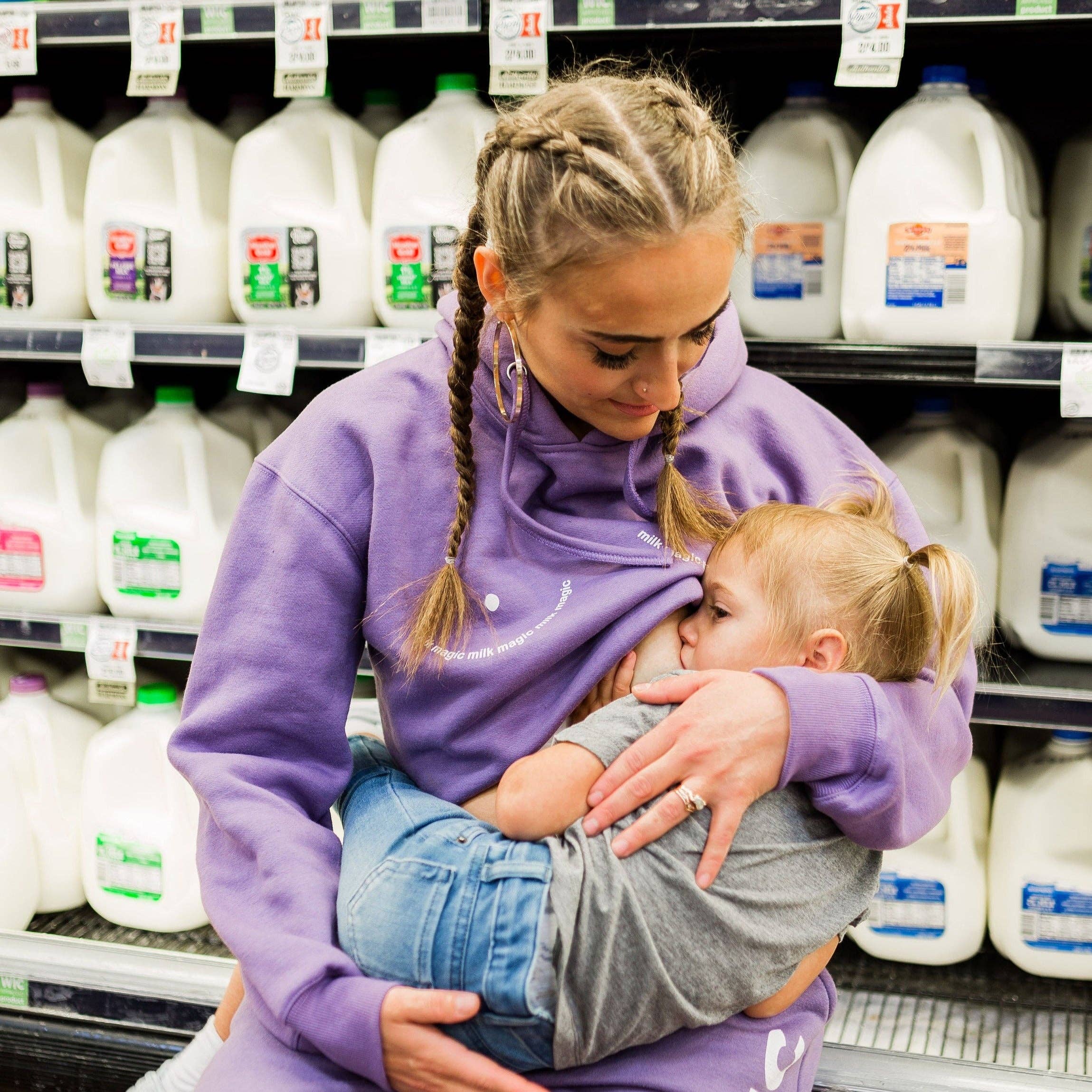 The Little Milk Bar – wholesale Hoodie - Dam – Mjölk Magi Crop Hoodie1