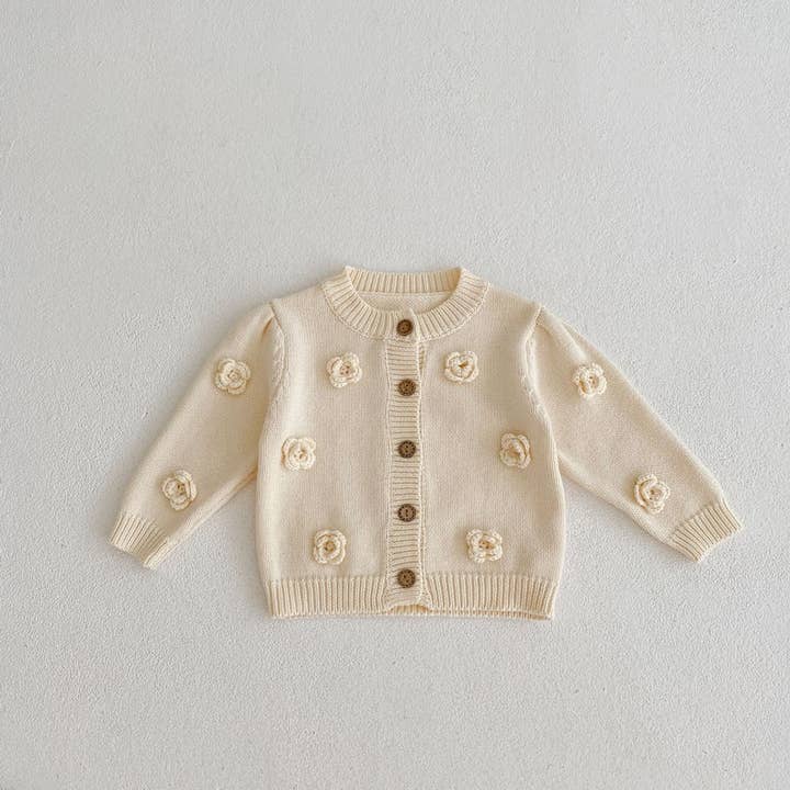 Annie & Charles – wholesale Cardigan – Baby – Annie & Charles® knitted jacket FLOWERS8