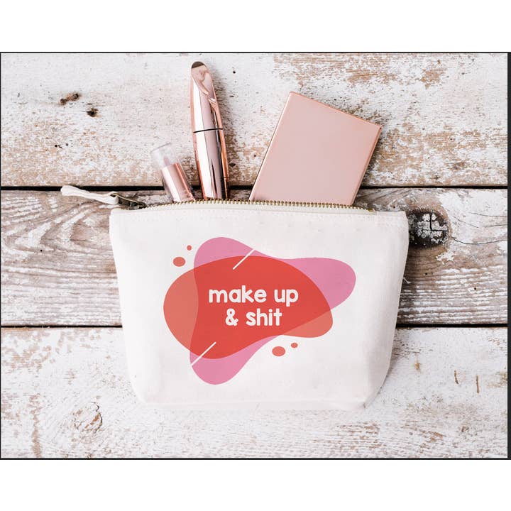 Makeup and Shit Makeup Bag for wholesale by BETTIE CONFETTI