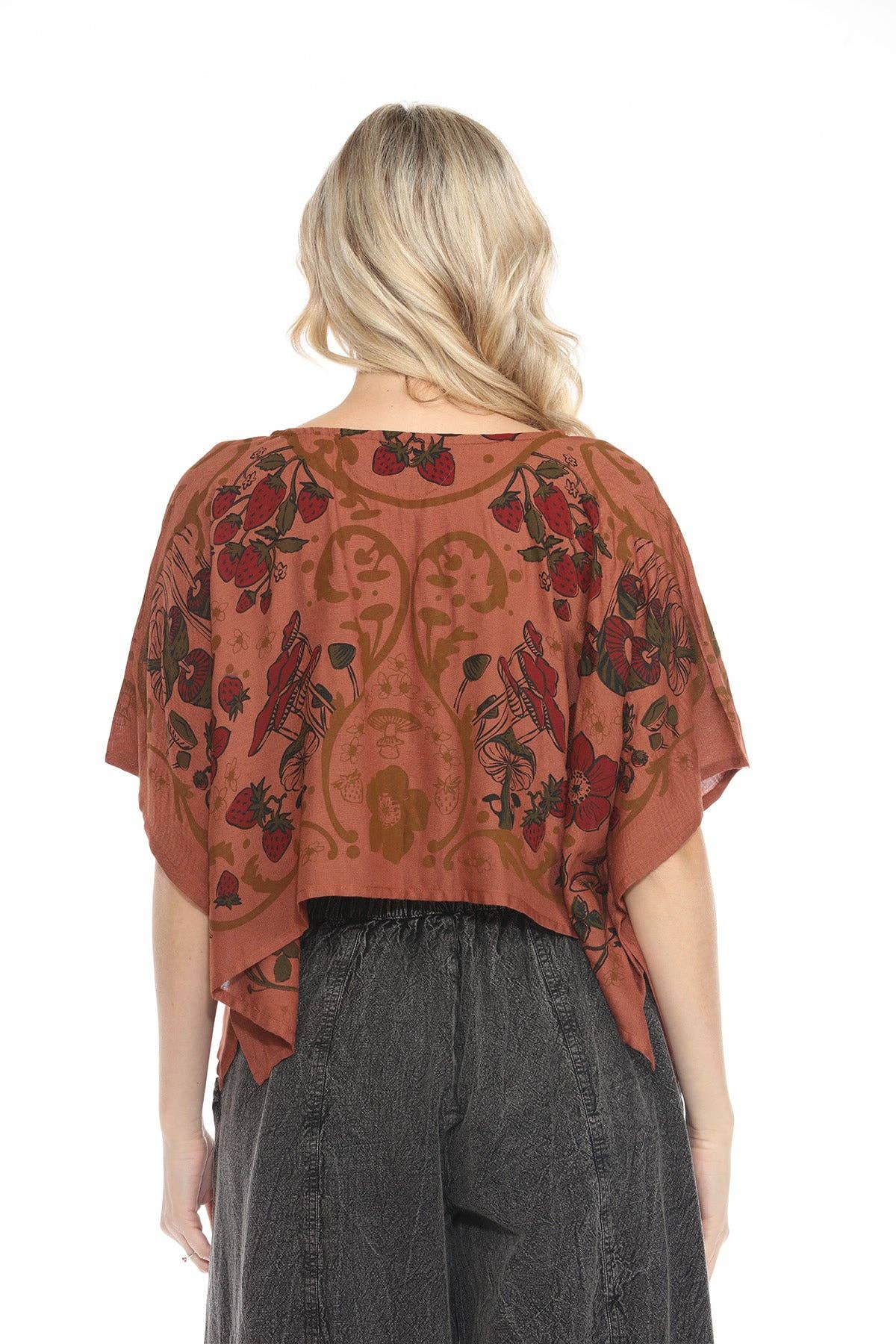 Lakhays Collection Inc. - Wholesale Blouse - Women's - Strawberry Frield Scarf Top6