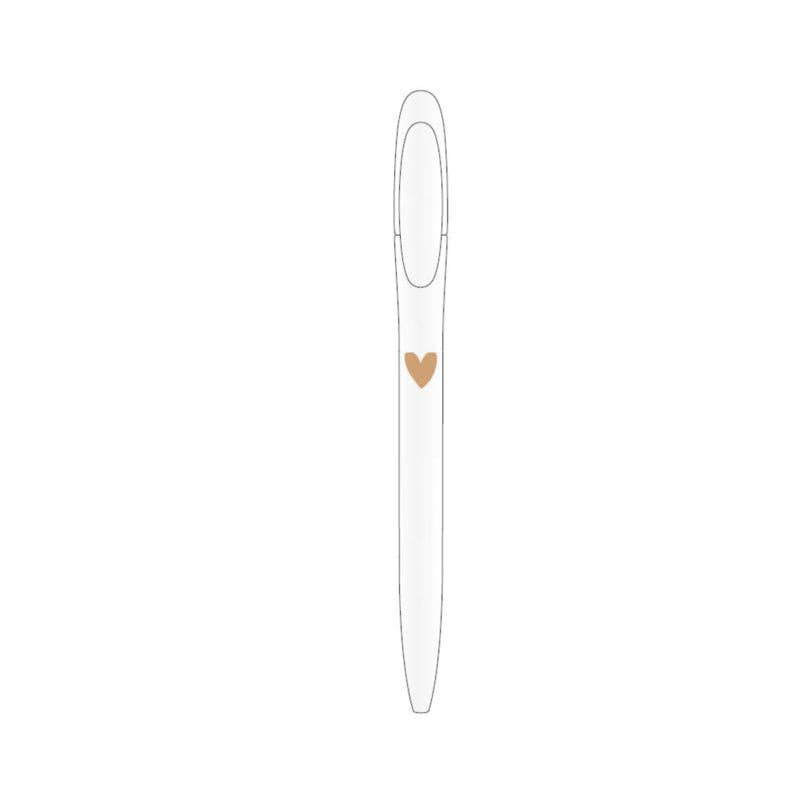 STATIONERY & GIFT - Wholesale Pen - Pen | Wit & Gouden hart 0