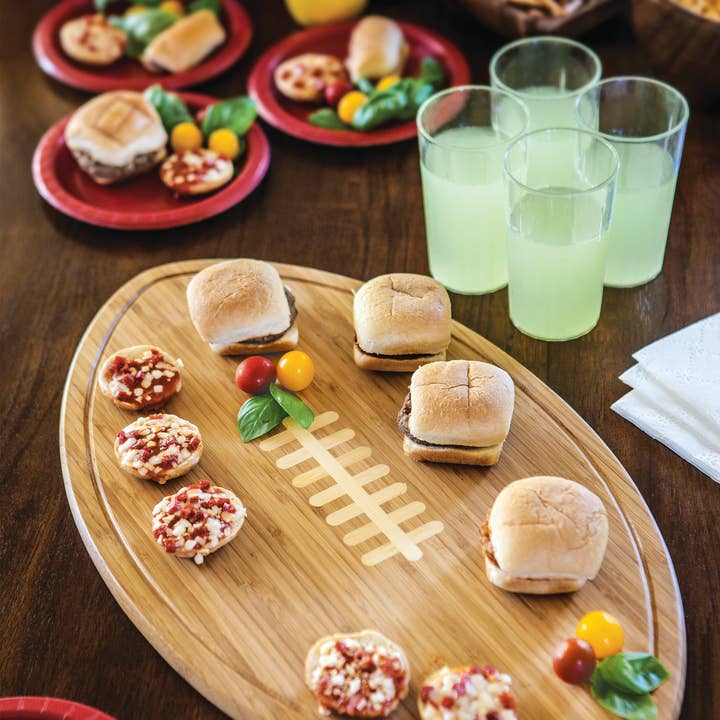 Kickoff Football Cheese Board Serving Platter Cutting Board for wholesale by Picnic Time Family of Brands