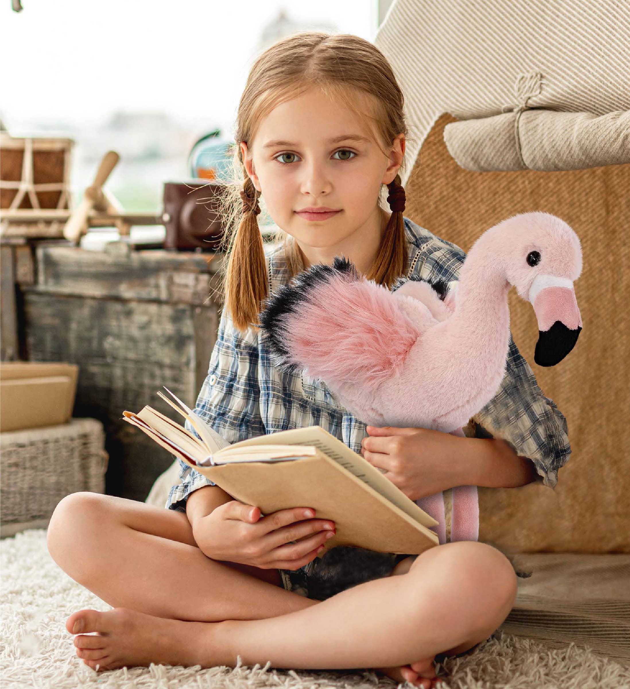 Cota Global - Wholesale Stuffed/Plush Toy - Kids & Baby - Super-Soft Plush - Rose Flamingo 8.5"6