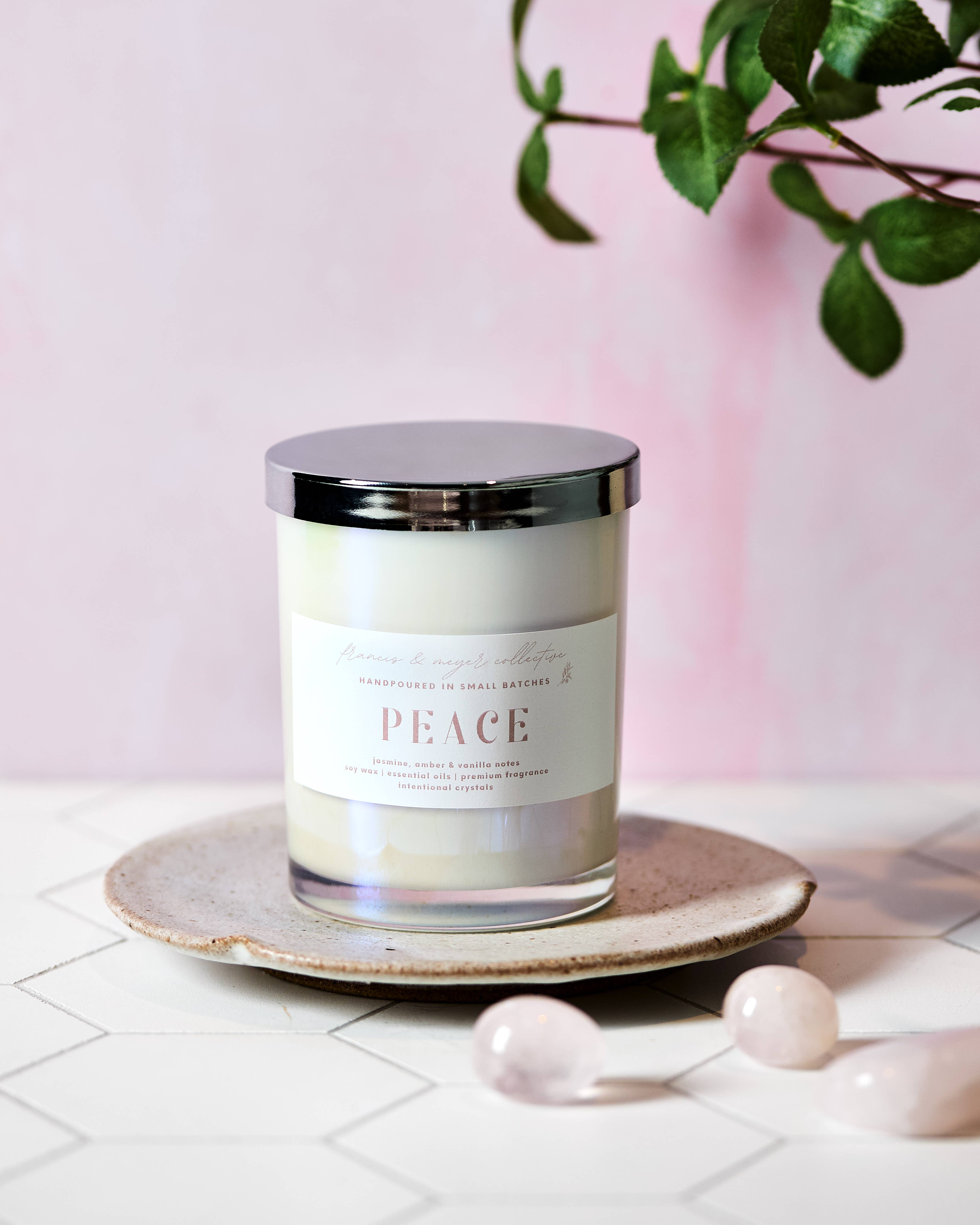 Francis and Meyer Candle Co. - Wholesale Jar/Filled Candle - The Peace Soy Candle
