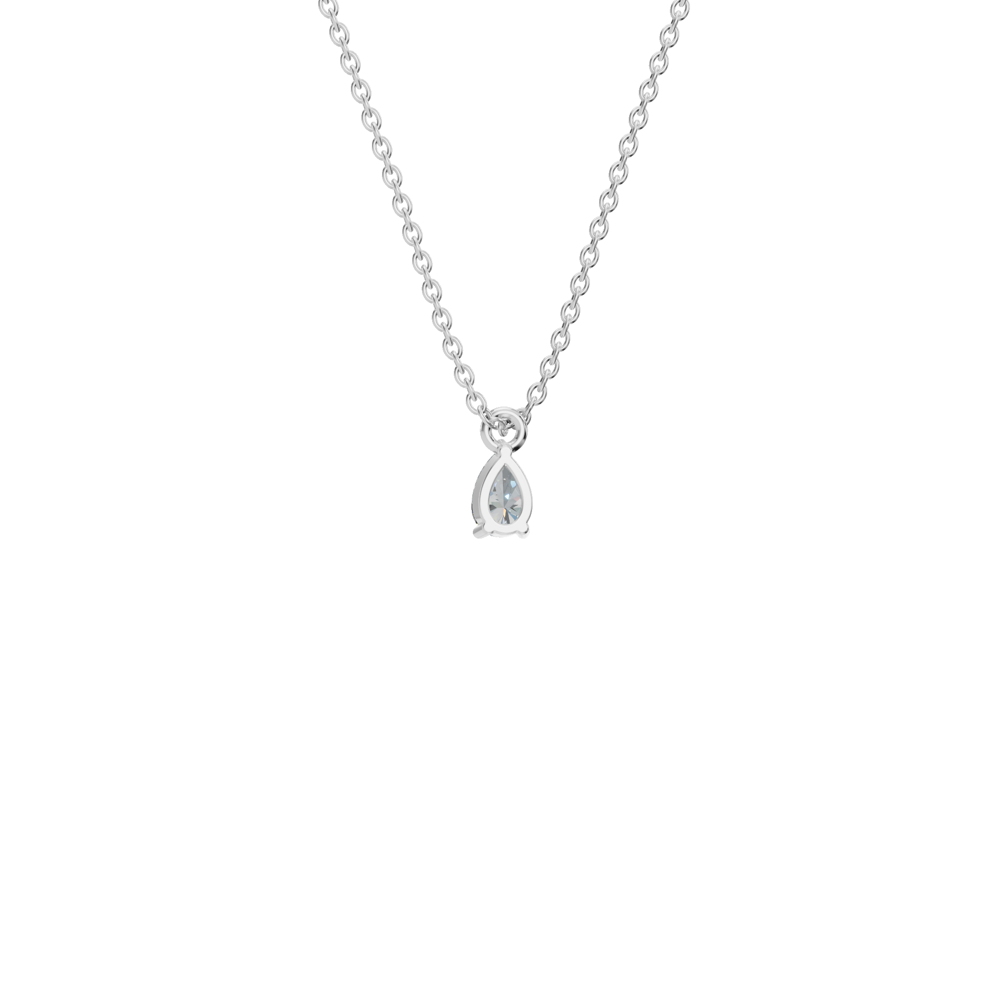 PureYou Jewelry – Großhandel Kette mit Anhänger/Charm – Solitär-Anhänger mit Birnendiamanten, 0,50 Karat, Diamant-Halskette6