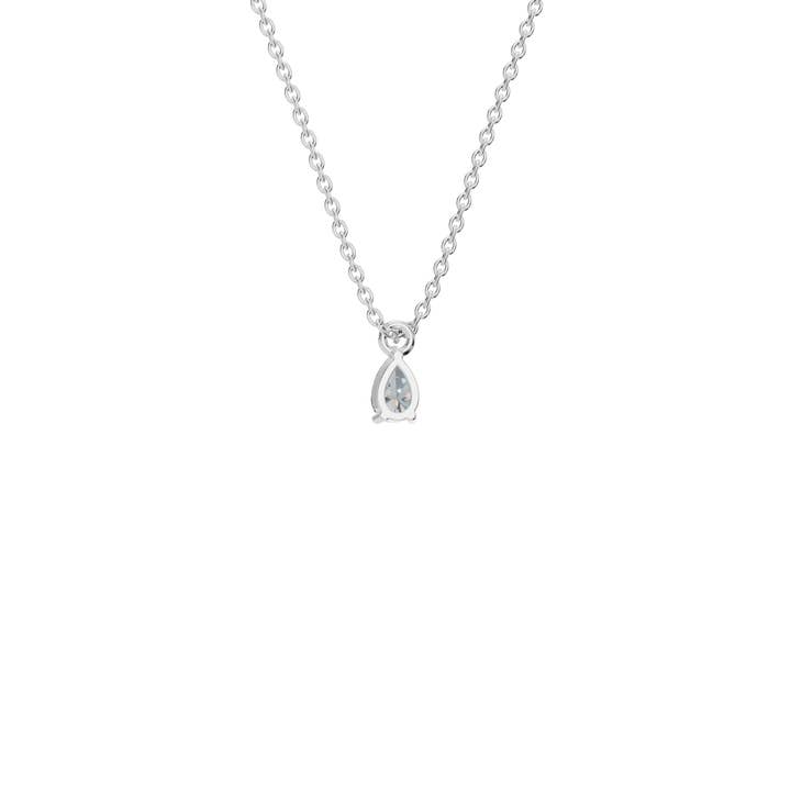 PureYou Jewelry - Venta al por mayor Collares con colgantes/abalorios - Colgante solitario de diamante en forma de pera de 0.50 quilates, collar de diamantes6