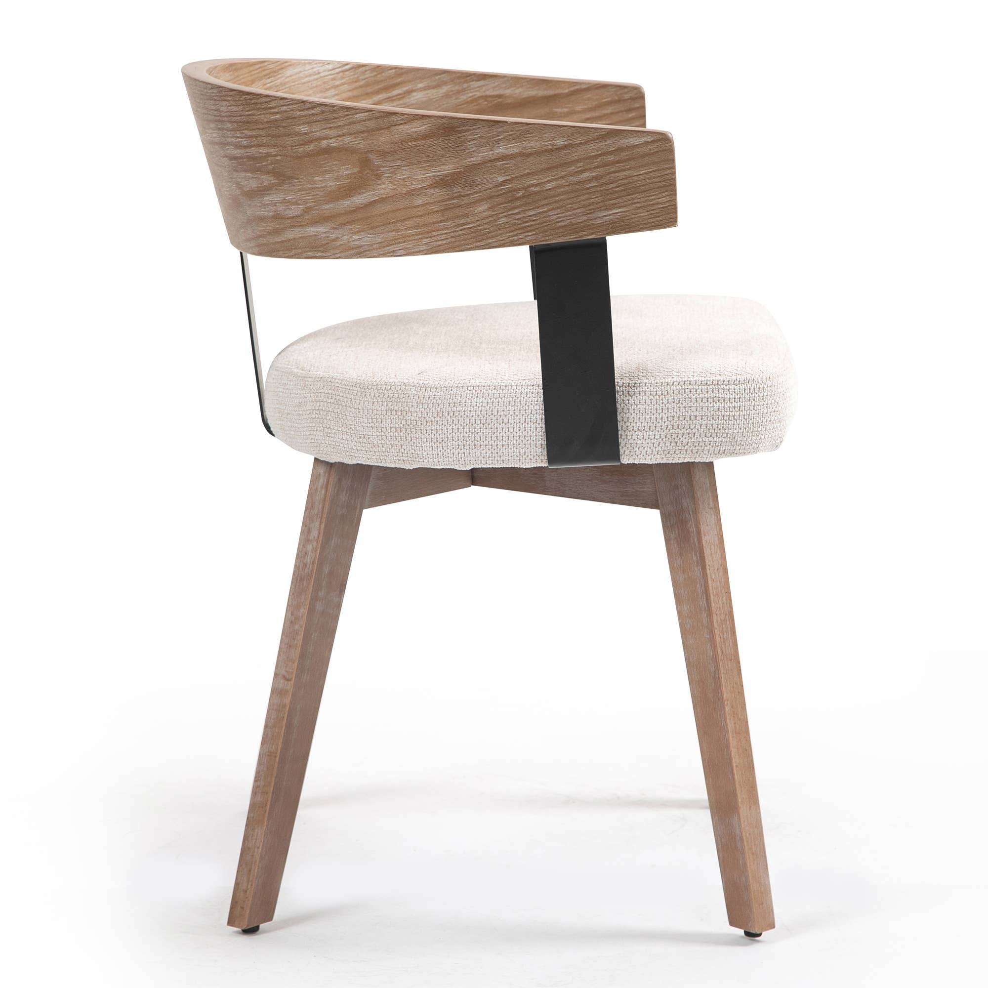 Glamour Home - Wholesale Chair - Beck Beige Linen Fabric Dining Chair Set with Wood Legs6