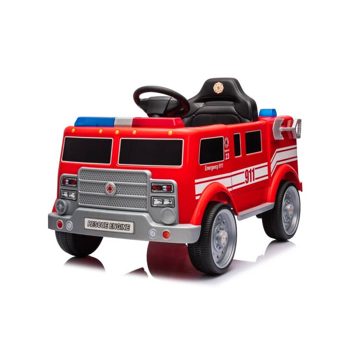 Red 12V Freddo Firetruck 1 Seater Ride on for wholesale on Faire