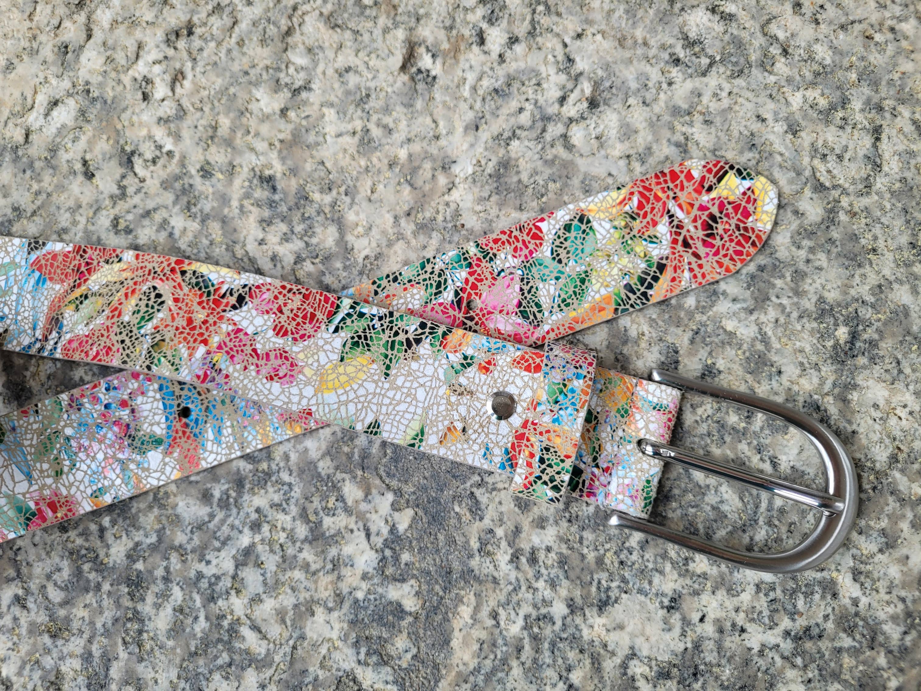 MGM Design e.K. - Wholesale Belt - Women's - Women's Flora Flower Crash Wide Leather Belt1