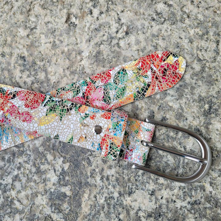 MGM Design e.K. - Wholesale Belt - Women's - Women's Flora Flower Crash Wide Leather Belt1