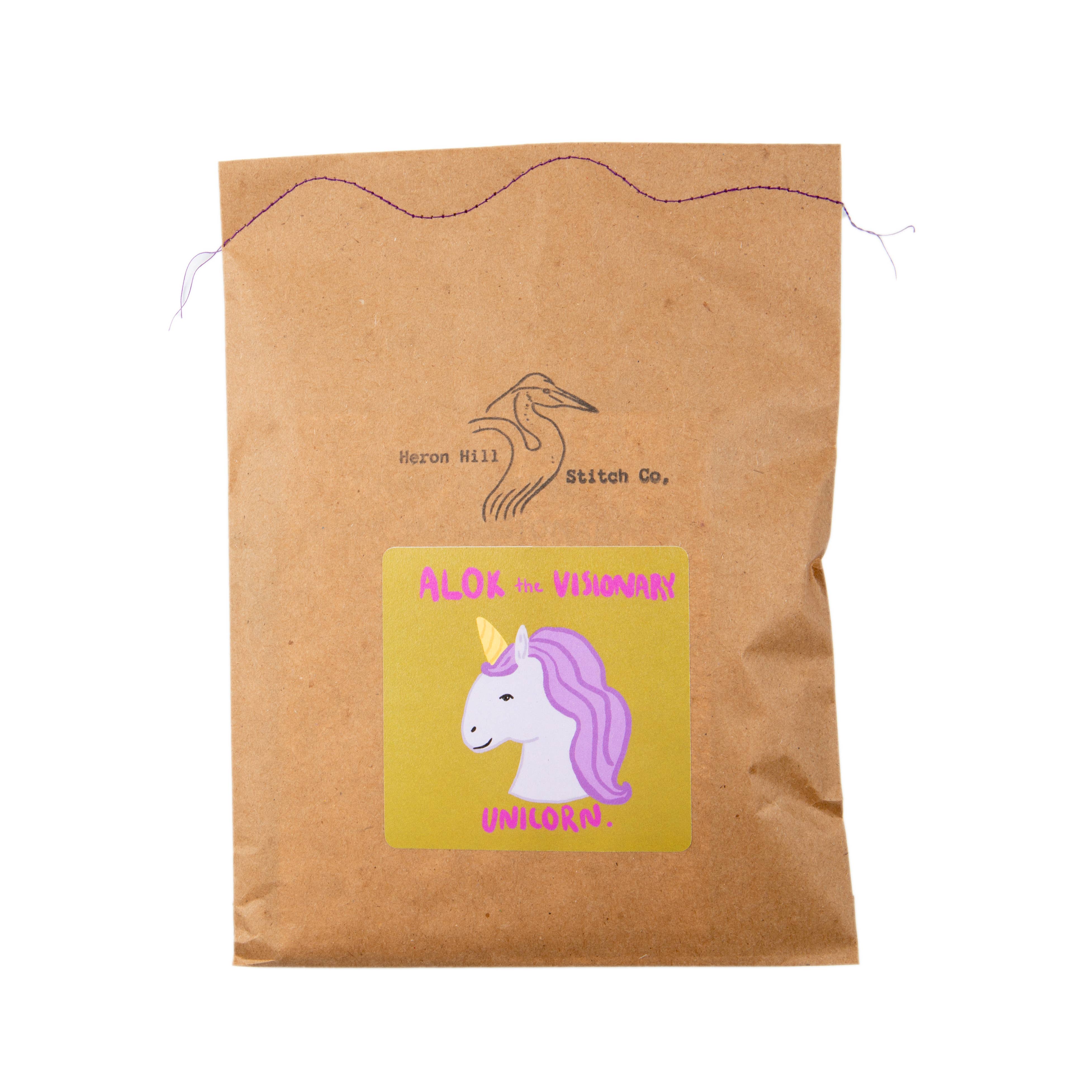 Heron Hill Stitch Co - Wholesale Craft Sewing Kit - Alok the Visionary Unicorn - DIY Craft Kit1