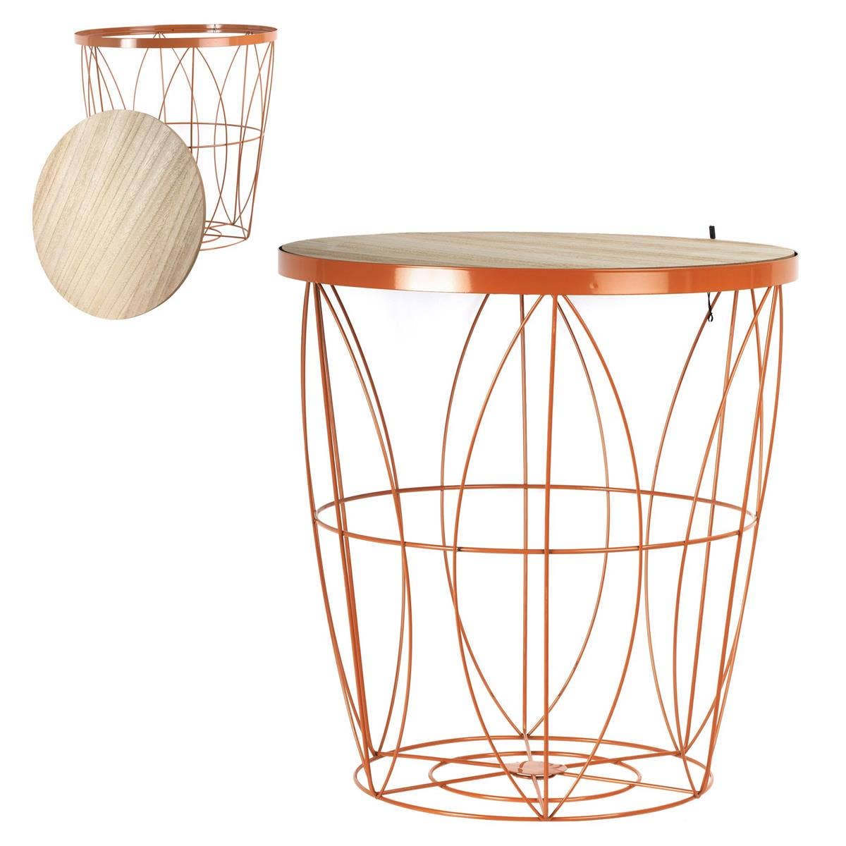 Truu Design - Wholesale Side Table - Truu Design Wire Side Table, 15"D x 16"H, three colors0