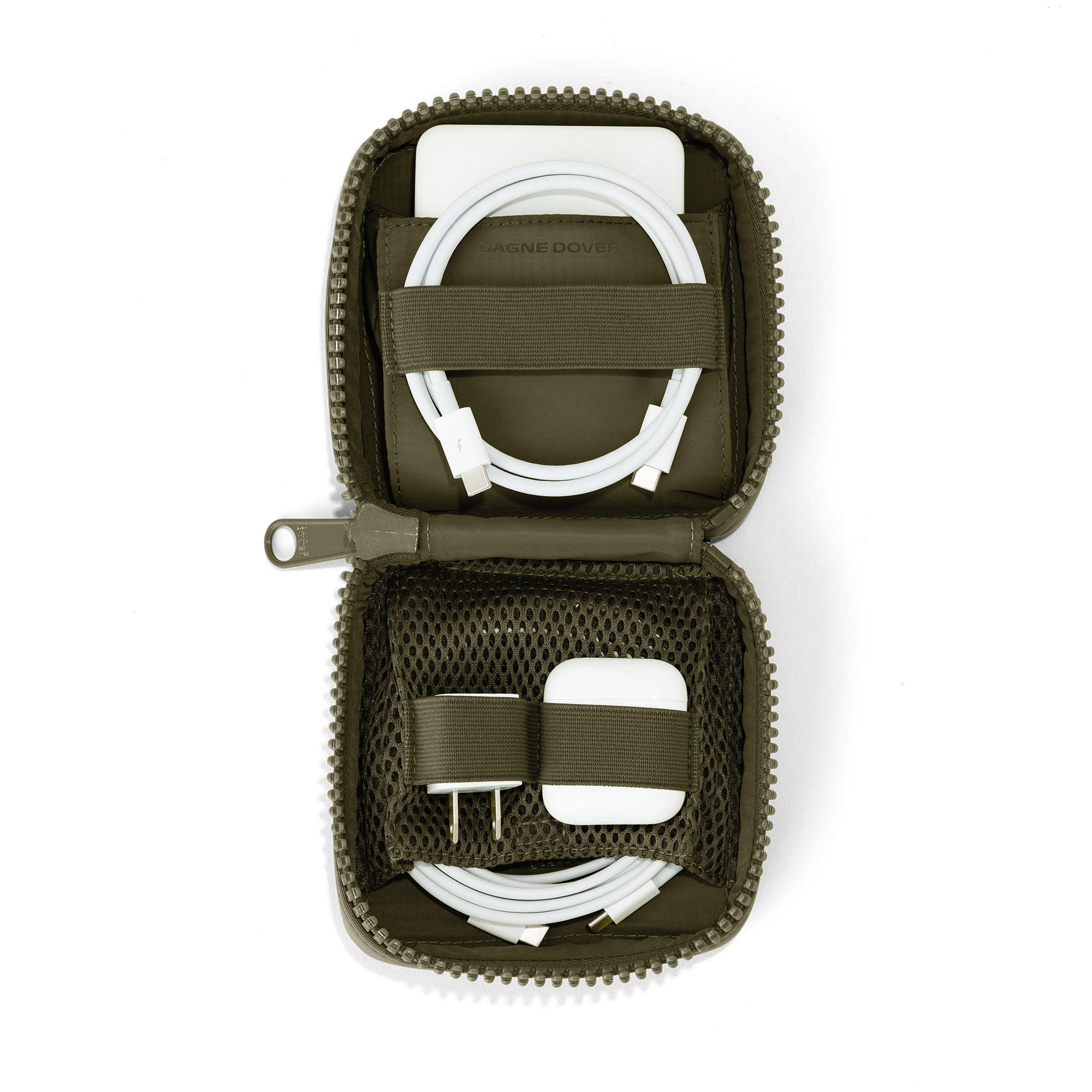 Dagne Dover - Wholesale Pouch - Unisex - Arlo Tech Organizer in Dark Moss, Small4