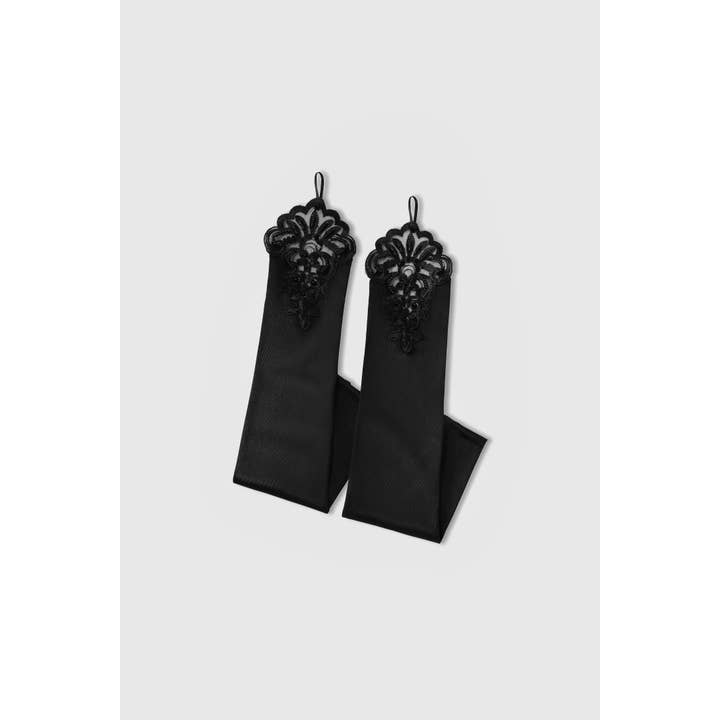BABEYOND - Wholesale Gloves - Women's - 17.7'' Finger Loop Satin Stretchy Gloves