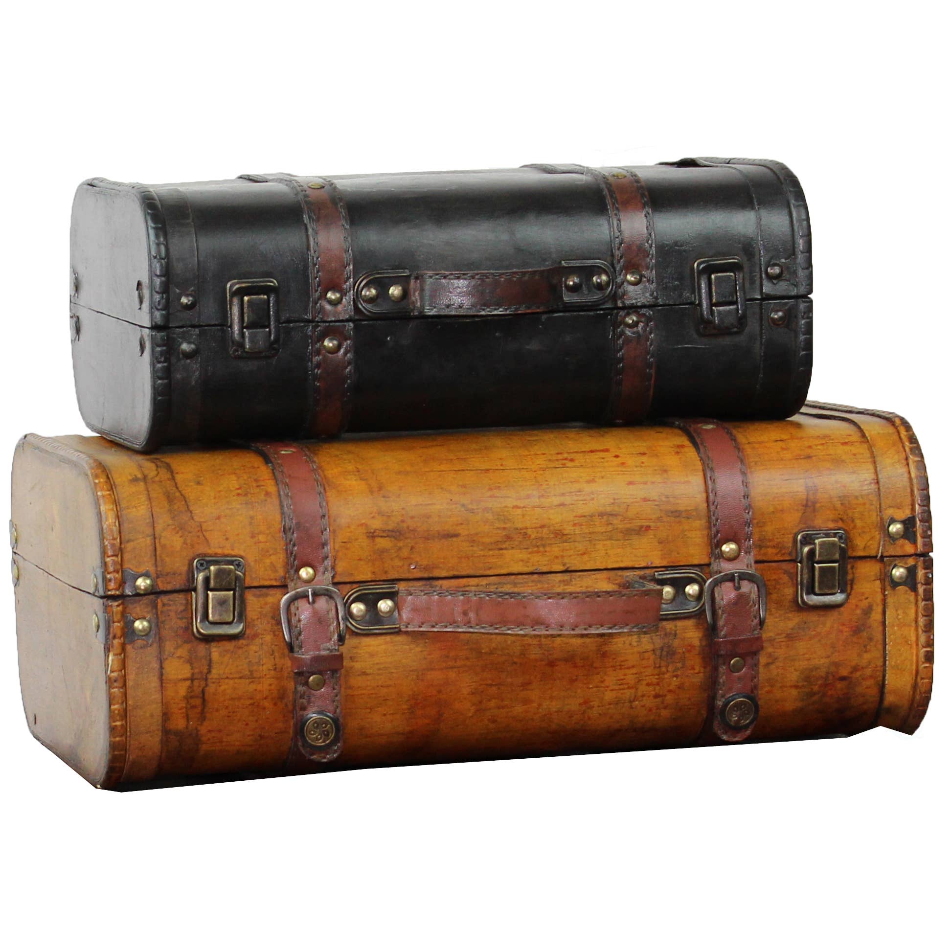 Quickway Imports - Wholesale Luggage - 3 Colored Vintage Style Luggage Suitcase and Trunk4