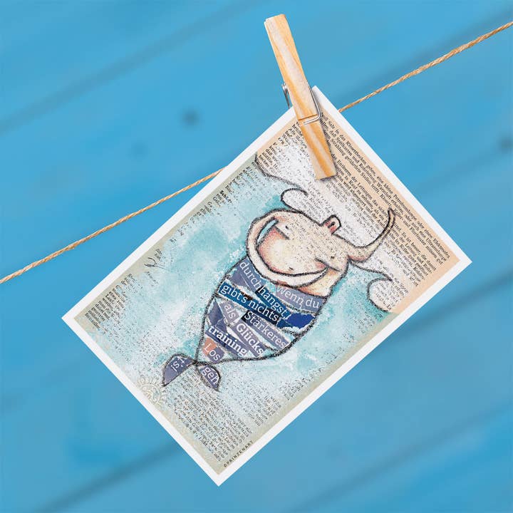 Postcard "Happiness Training" | Motivational Card Happiness for wholesale by Prinzenart