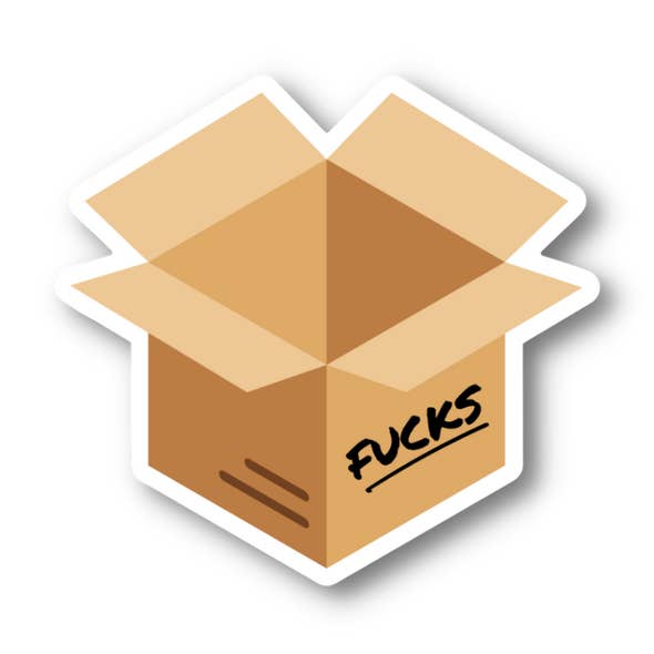 Out of F*@ks - 3" Funny Vinyl Sticker for wholesale by Imperfect Inspiration