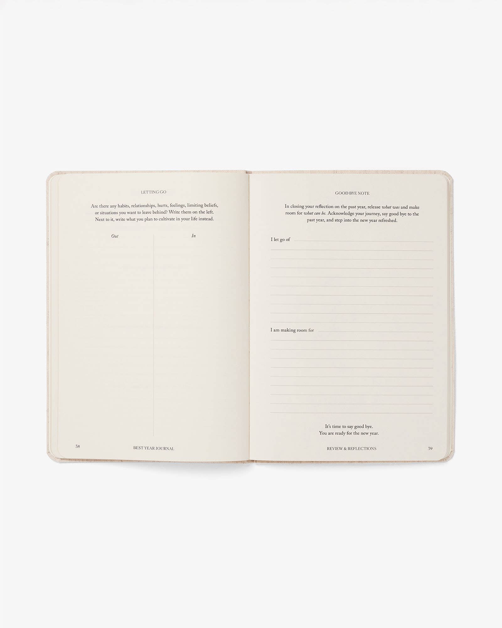 Intelligent Change - Wholesale Journal/Diary - Best Year Journal Essential Oat | New Year Goal Setting6